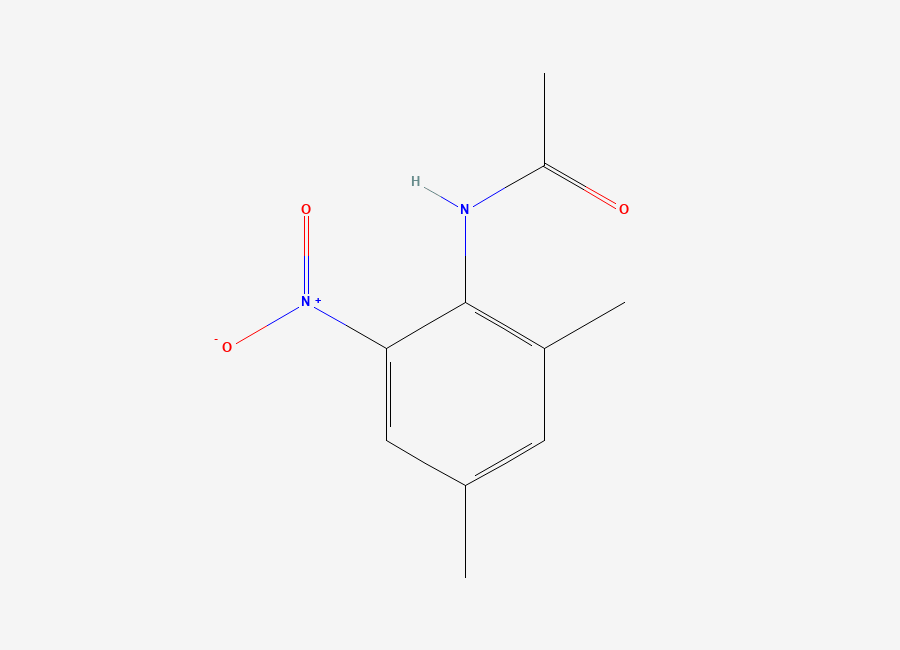 Two-dimensional chemical structure of N-(2,4-dimethyl-6-nitrophenyl)acetamide