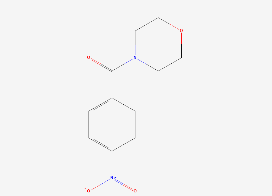Two-dimensional chemical structure of Morpholino(4-nitrophenyl)methanone