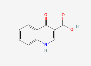 Two-dimensional chemical structure of 4-oxo-1,4-dihydroquinoline-3-carboxylic acid / Ivacaftor Acid Impurity, CAS 13721-01-2