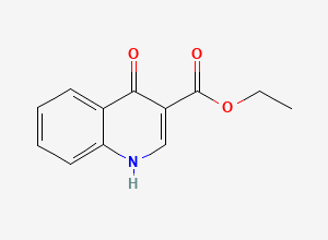 Two-dimensional chemical structure of 1,4-Dihydro-4-oxo-3-quinolinecarboxylic Acid Ethyl Ester, CAS 52980-28-6