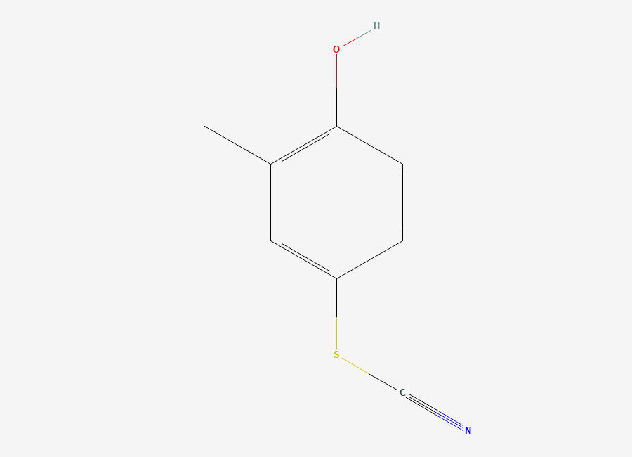 Two-dimensional chemical structure of ((4-Hydroxy-3-methylphenyl)sulfanyl)formonitrile