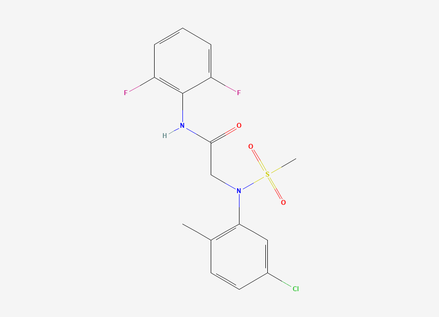 Two-dimensional chemical structure of 2-(N-(5-Chloro-2-methylphenyl)methylsulfonamido)-N-(2,6-difluorophenyl)acetamide