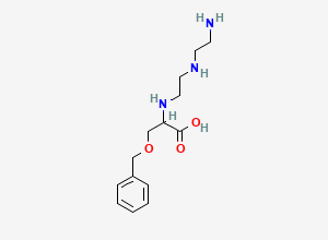 Two-dimensional chemical structure of 2-[2-(2-aminoethylamino)ethylamino]-3-phenylmethoxypropanoic acid