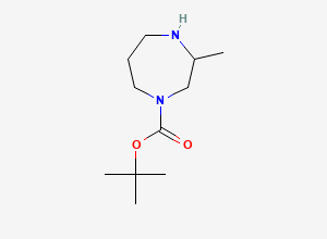 Two-dimensional chemical structure of Tert-butyl 3-methyl-1,4-diazepane-1-carboxylate