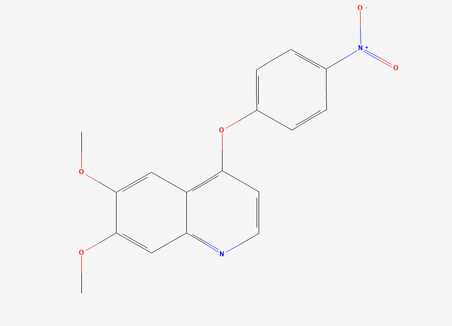 Two-dimensional chemical structure of 6,7-Dimethoxy-4-(4-nitrophenoxy)quinoline