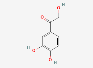 Two-dimensional chemical structure of 2-Hydroxy-3',4'-dihydroxyacetophenone, CAS 29477-54-1