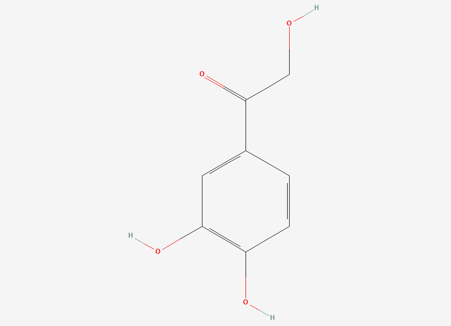 Two-dimensional chemical structure of 2-Hydroxy-3',4'-dihydroxyacetophenone, CAS 29477-54-1