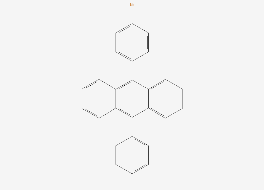 Two-dimensional chemical structure of 9-(4-Bromophenyl)-10-phenylanthracene