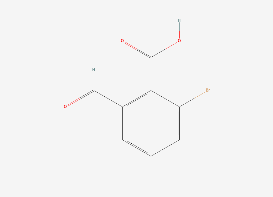 Two-dimensional chemical structure of 2-Bromo-6-formylbenzoic acid