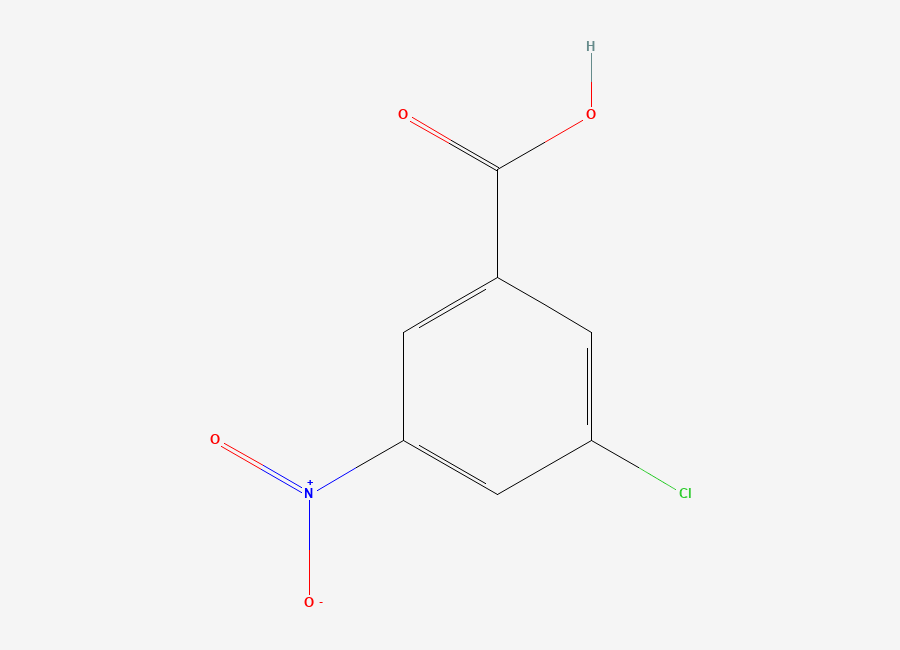 Two-dimensional chemical structure of 3-Chloro-5-nitrobenzoic acid