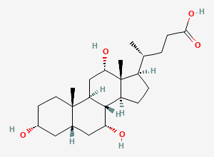 Two-dimensional chemical structure of Ursodeoxycholic Acid EP Impurity B, CAS 81-25-4
