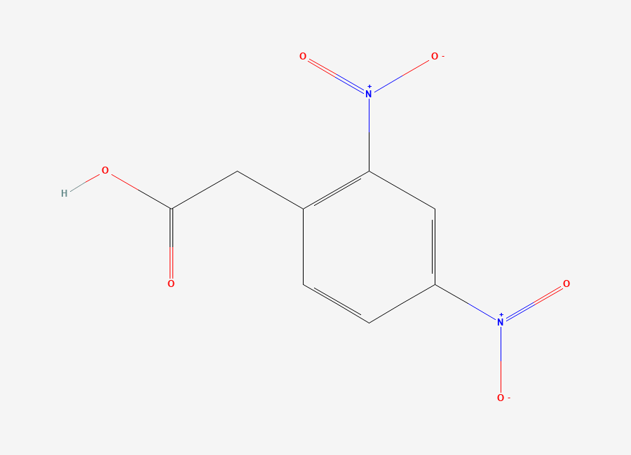 Two-dimensional chemical structure of 2,4-Dinitrophenylacetic acid