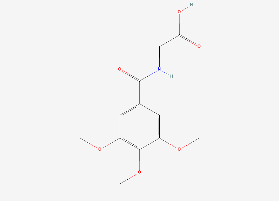 Two-dimensional chemical structure of N-(3,4,5-Trimethoxybenzoyl)glycine