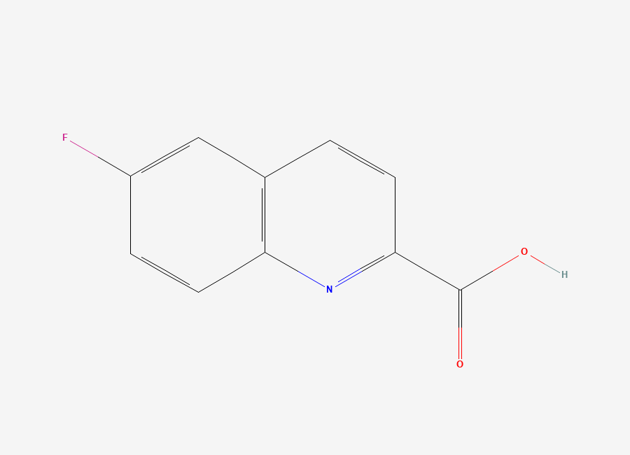 Two-dimensional chemical structure of 6-Fluoroquinoline-2-carboxylic acid