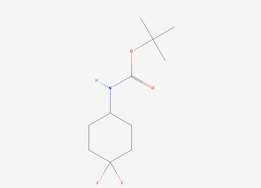 Two-dimensional chemical structure of tert-Butyl 4,4-difluorocyclohexylcarbamate