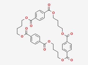 Two-dimensional chemical structure of PBT Cyclic Trimer / Cyclotris(1,4-butylene terephthalate), CAS 63440-94-8