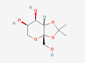 Two-dimensional chemical structure of beta-d-Fructopyranose, 2,3-O-(1-methylethylidene)-