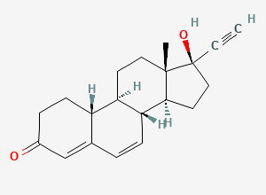 Two-dimensional chemical structure of Norethindrone EP Impurity A / Norethindrone 6,7-Dehydro Impurity, CAS 31528-46-8