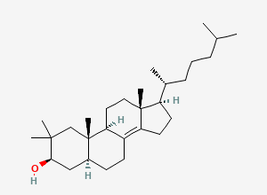 Two-dimensional chemical structure of Cholest-8(14)-en-3-ol, 2,2-dimethyl-, (3beta,5alpha)-