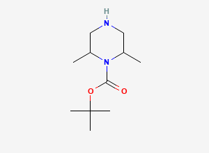 Two-dimensional chemical structure of 1-Boc-2,6-dimethylpiperazine