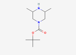 Two-dimensional chemical structure of Tert-butyl 3,5-dimethylpiperazine-1-carboxylate