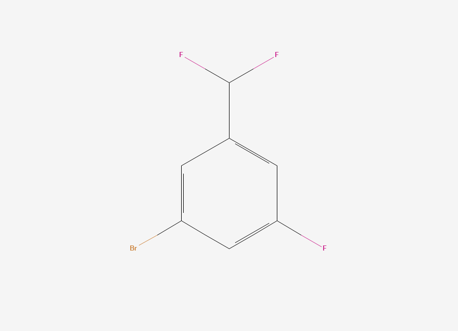 Two-dimensional chemical structure of 1-Bromo-3-(difluoromethyl)-5-fluorobenzene