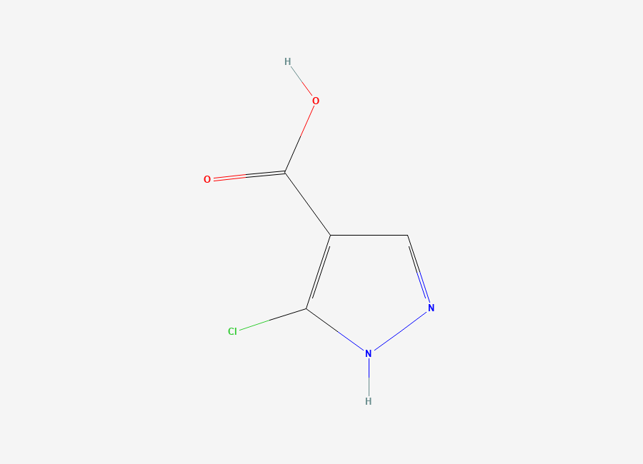 Two-dimensional chemical structure of 5-Chloro-1H-pyrazole-4-carboxylic acid