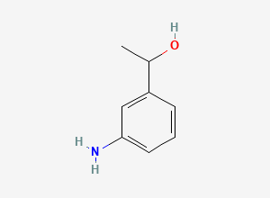 Two-dimensional chemical structure of 1-(3-Aminophenyl)ethanol