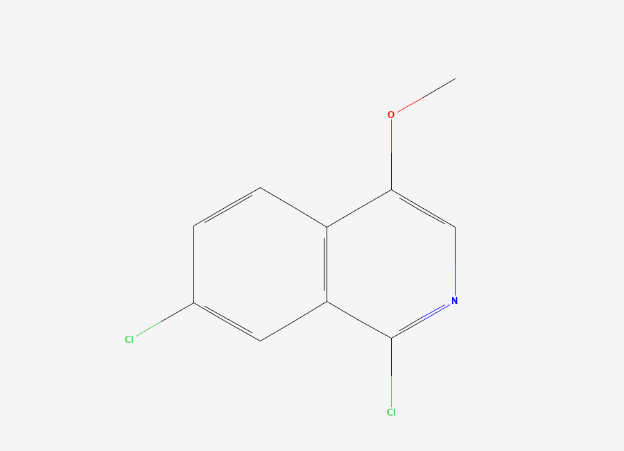 Two-dimensional chemical structure of 1,7-Dichloro-4-methoxyisoquinoline