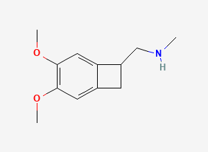Two-dimensional chemical structure of 1-(3,4-Dimethoxybicyclo[4.2.0]octa-1,3,5-trien-7-yl)-N-methylmethanamine