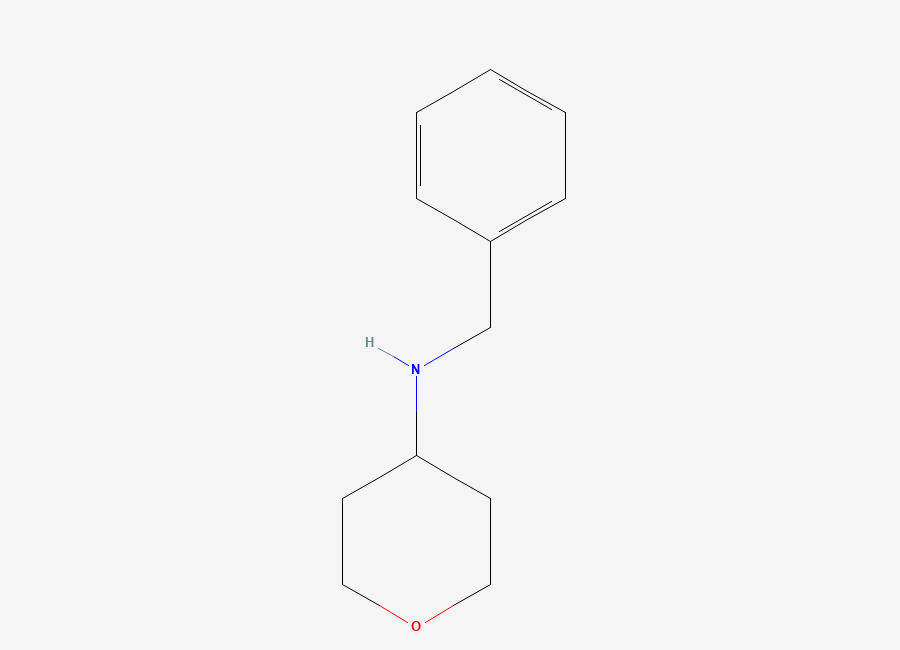 Two-dimensional chemical structure of N-Benzyltetrahydro-2H-pyran-4-amine