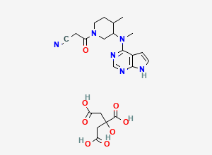 Two-dimensional chemical structure of Tofacitinib Citrate Diastereomer Impurity (3RS, 4SR Isomer)