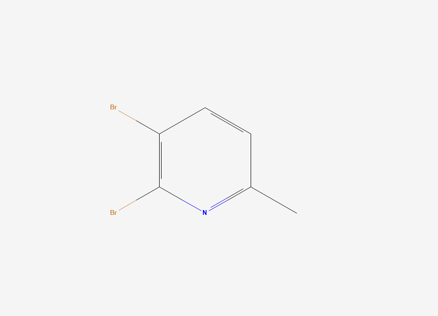 Two-dimensional chemical structure of 2,3-Dibromo-6-methylpyridine