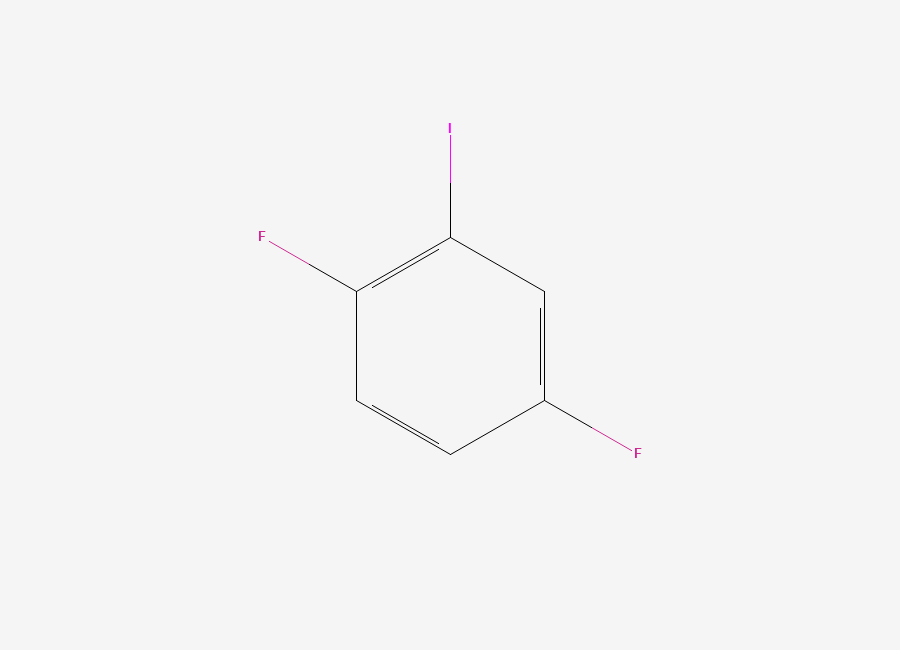 Two-dimensional chemical structure of 1,4-Difluoro-2-iodobenzene