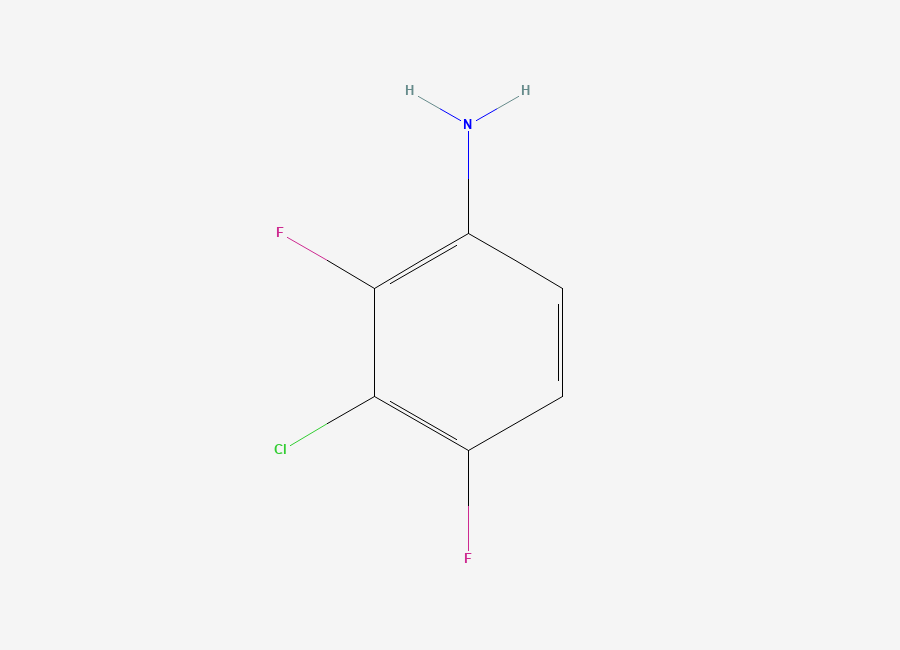 Two-dimensional chemical structure of 3-Chloro-2,4-difluoroaniline
