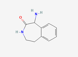 Two-dimensional chemical structure of 1-amino-4,5-dihydro-1H-benzo[d]azepin-2(3H)-one