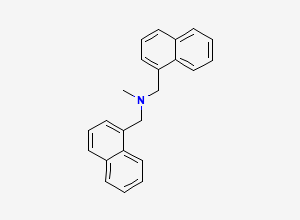 Two-dimensional chemical structure of N-methyl(1-naphthyl)-N-(1-naphthylmethyl)methanamine, CAS 5418-22-4