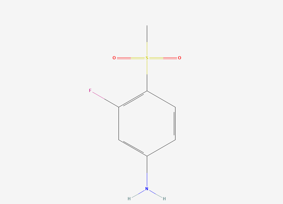 Two-dimensional chemical structure of 3-Fluoro-4-(methylsulfonyl)aniline