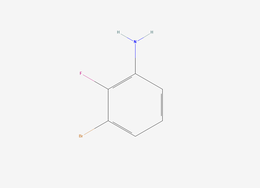 Two-dimensional chemical structure of 3-Bromo-2-fluoroaniline