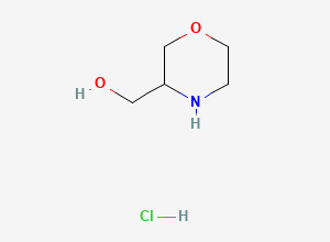 Two-dimensional chemical structure of (Morpholin-3-yl)methanol hydrochloride