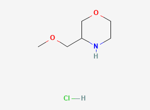 Two-dimensional chemical structure of 3-(Methoxymethyl)morpholine hydrochloride