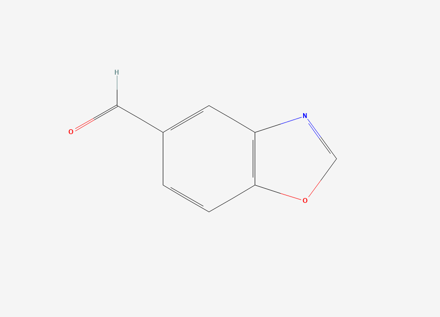 Two-dimensional chemical structure of 1,3-Benzoxazole-5-carbaldehyde