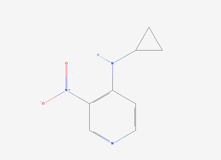 Two-dimensional chemical structure of N-Cyclopropyl-3-nitropyridin-4-amine