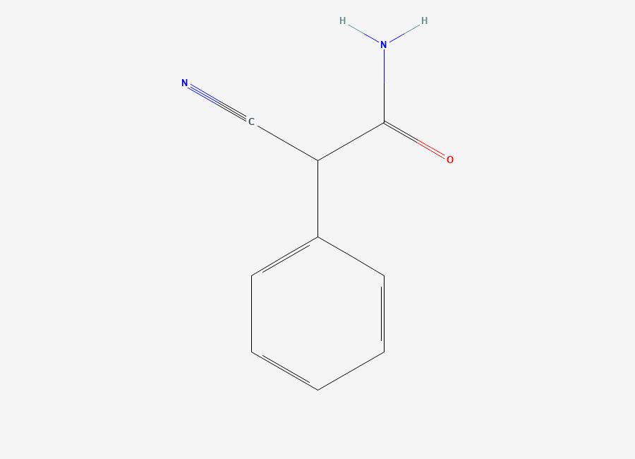 Two-dimensional chemical structure of 2-Cyano-2-phenylacetamide