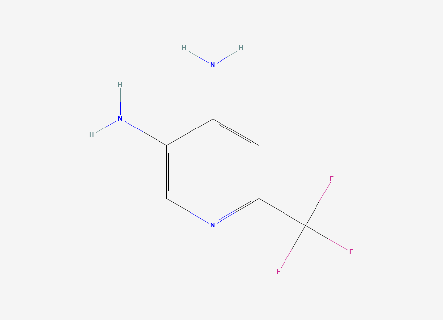 Two-dimensional chemical structure of 6-(Trifluoromethyl)pyridine-3,4-diamine