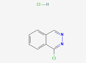 Two-dimensional chemical structure of Hydralazine EP Impurity A / 1-Chlorophthalazine (Hydrochloride Salt), CAS 300843-36-1