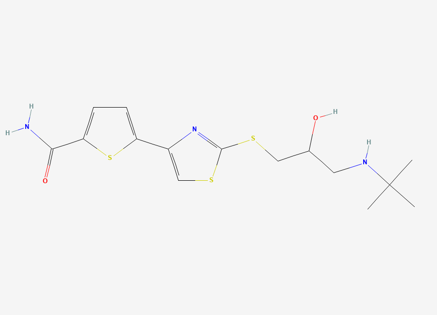 Two-dimensional chemical structure of Arotinolol, CAS 68377-92-4