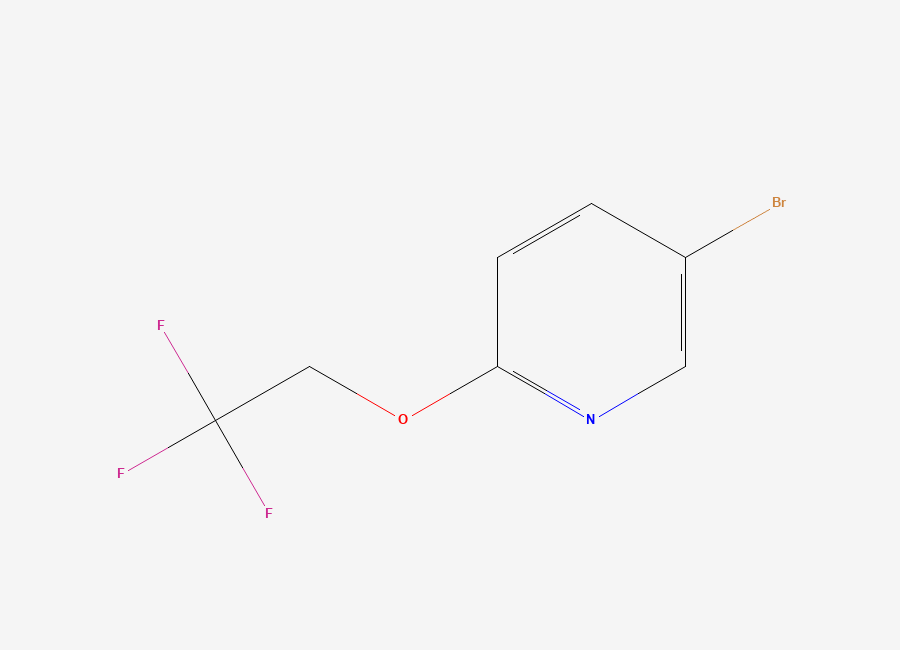 Two-dimensional chemical structure of 5-Bromo-2-(2,2,2-trifluoroethoxy)pyridine