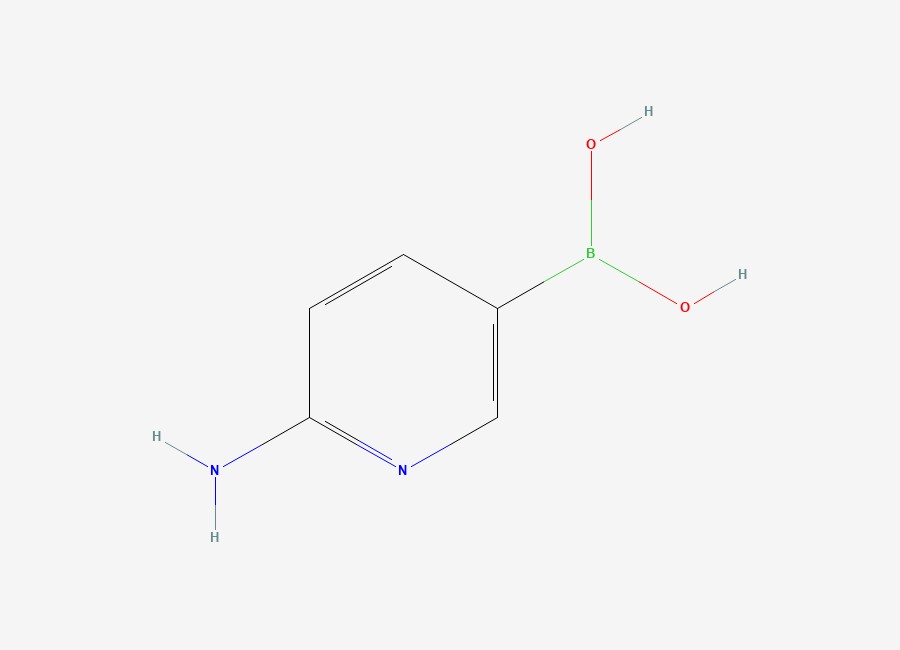 Two-dimensional chemical structure of (6-Aminopyridin-3-yl)boronic acid