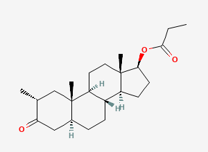 Two-dimensional chemical structure of Dromostanolone Propionate